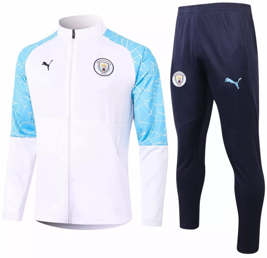 Kit treinamento  oficial Puma Manchester City 2020 2021 Branco
